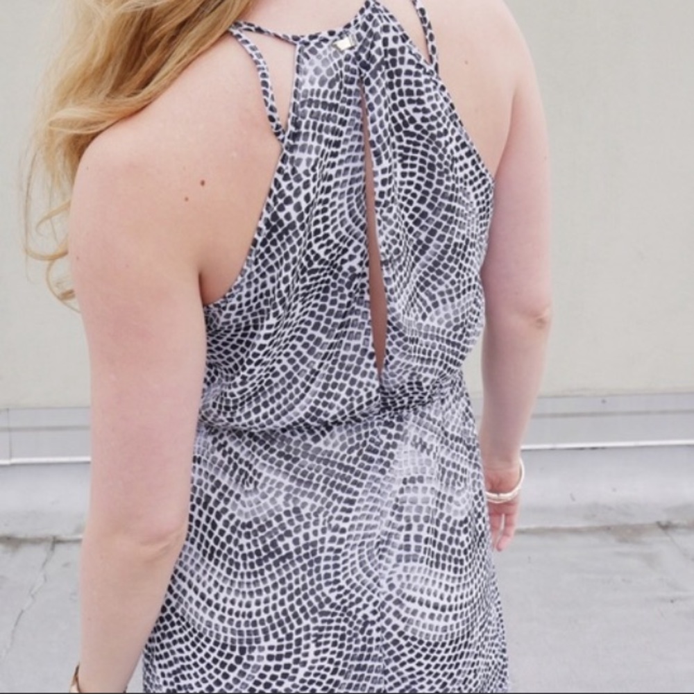 H and M gray and white animal print max dress - Picture 2 of 5